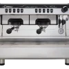 La Cimbali M23 UP Espresso machine with dual group heads, sleek steel design, and ergonomic features.