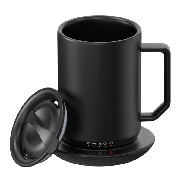 Sleek black electric Cup Warmer with adjustable temperature settings
