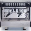 Front view of La Cimbali M26 TE RE espresso machine with dual group heads and intuitive control buttons