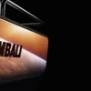 La Cimbali logo displayed on the M40 coffee machine with a sleek, modern design backdrop